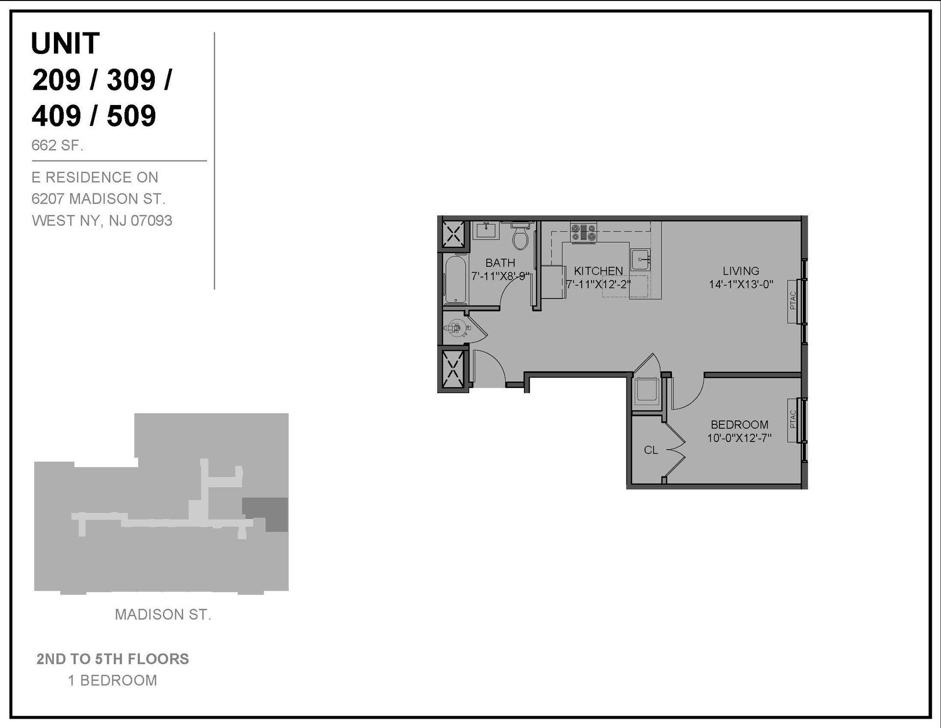 Floor Plan for the units ending in 09