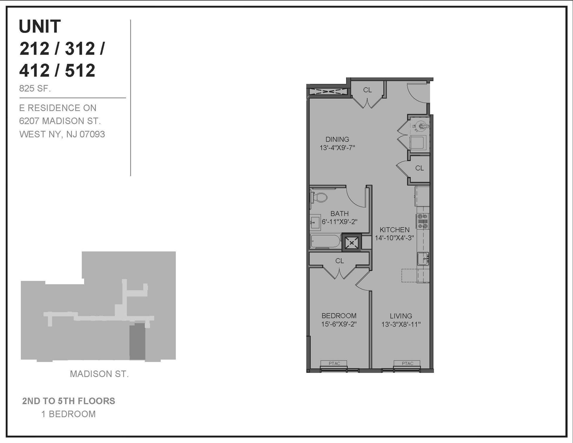 Floor Plan for the units ending in 12