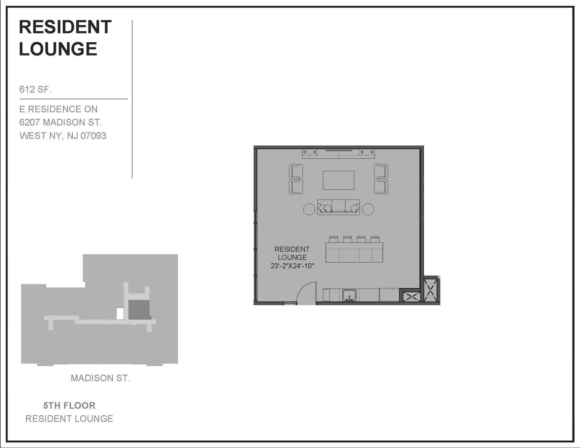 Floor Plan for the resident lounge