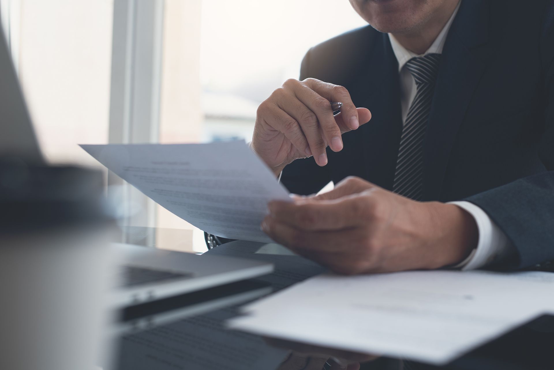 Attorney Reading a File