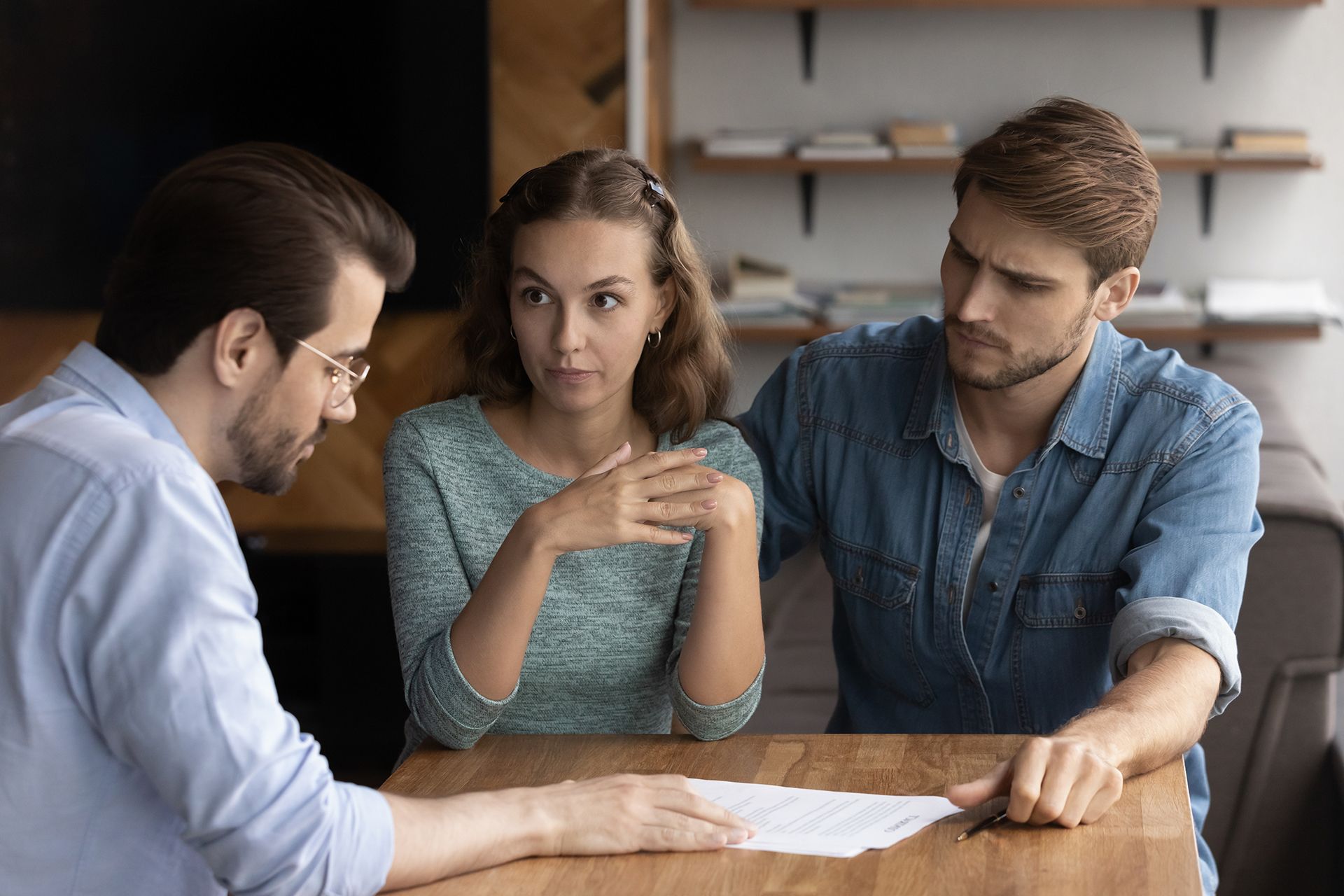 Couple Talking to a Lawyer