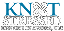 KN&T Stressed Inshore Charters, LLC logo in blue and gray text