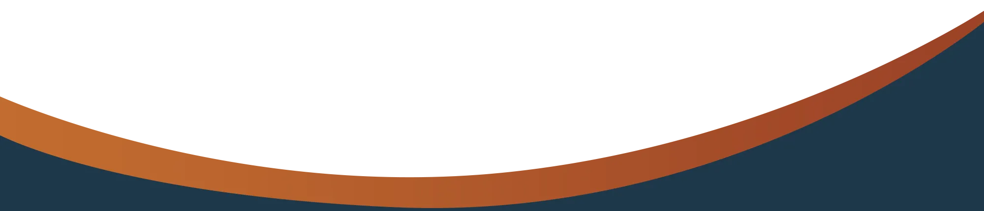 White and orange curved lines over dark blue background.