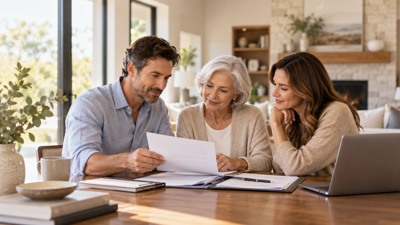 Estate planning documents representing family, legacy, and financial planning.