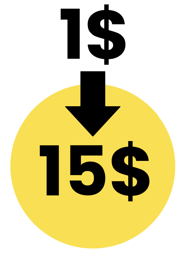 Donner 1$ = 15$ Donner 1$ = 15$