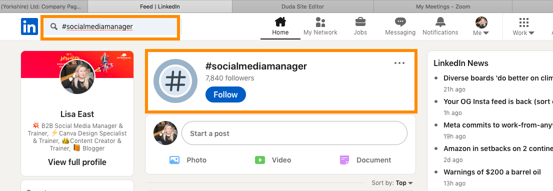 Follow hashtags on LinkedIn Hashtag, LinkedIn hashtag,