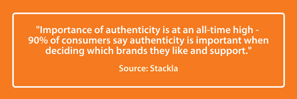UGC helps with authentic social media content