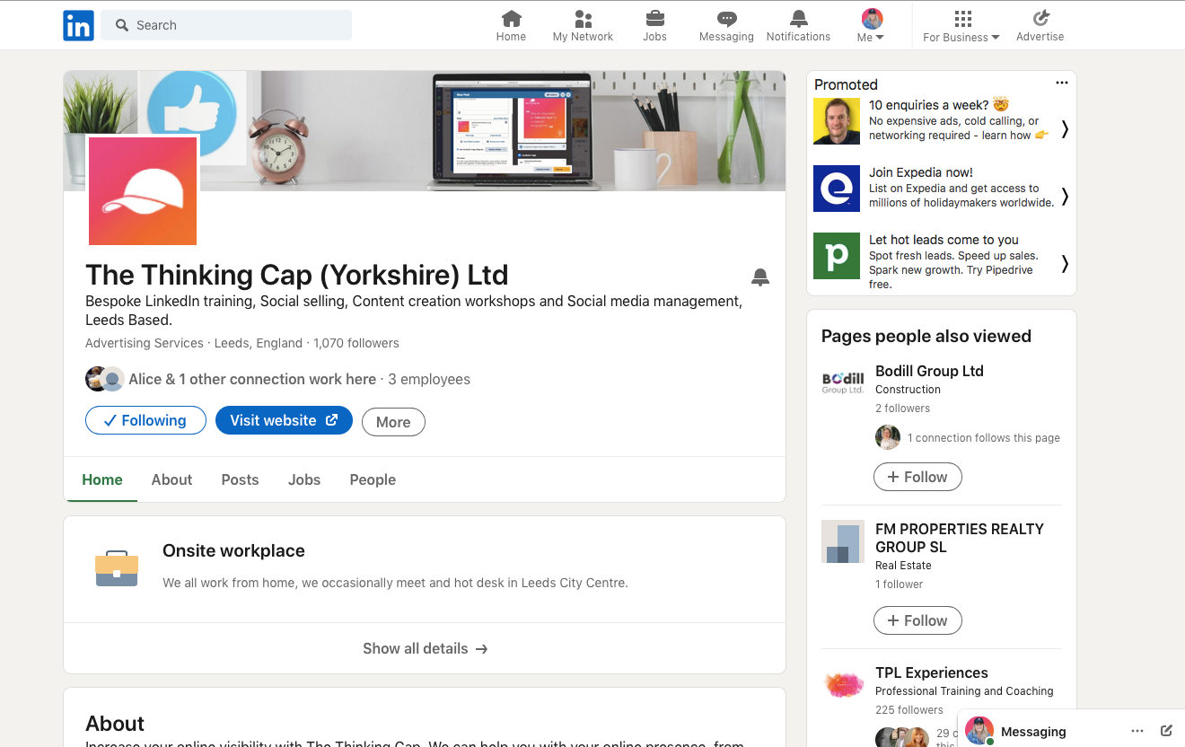 Guide to using LinkedIn company pages