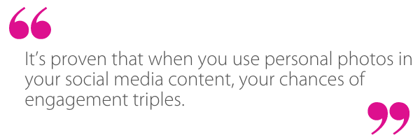 Personal photos increases social media engagement
