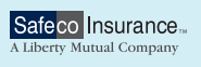 Safeco Insurance logo with blue and grey color scheme. “A Liberty Mutual Company” below.