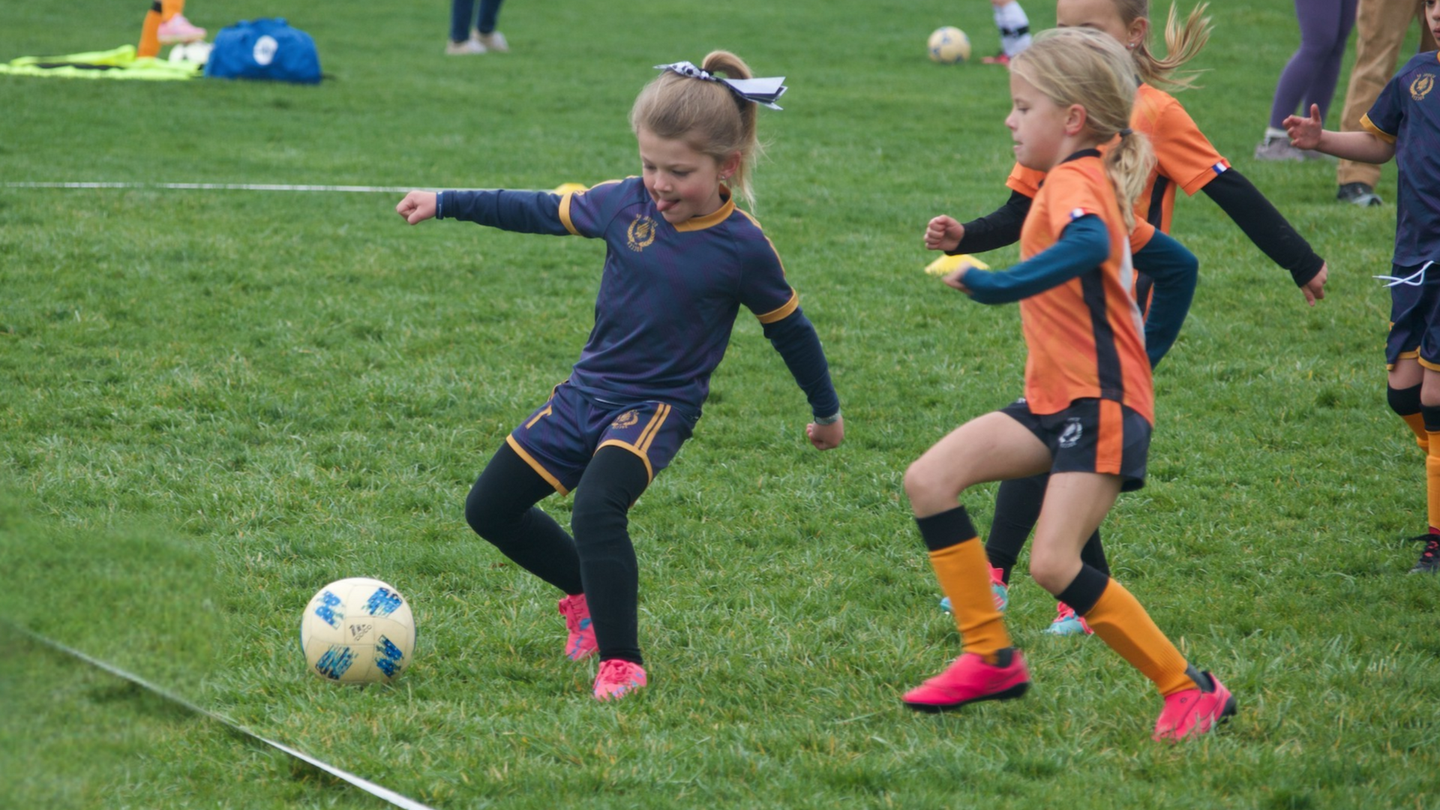 Youth soccer game in Boise