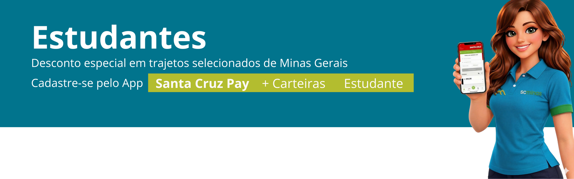 Santa cruz desconto exclusivo para estudante