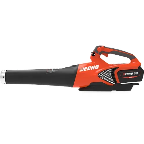 Orange and black Echo handheld leaf blower on a white background