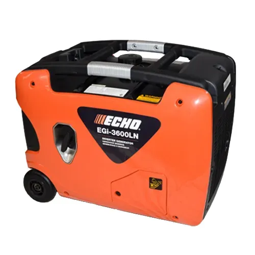 Orange and black ECHO portable generator with handle and wheels