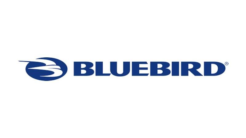 Bluebird logo in blue on a white background