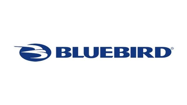 BLUEBIRD logo in blue on a white background