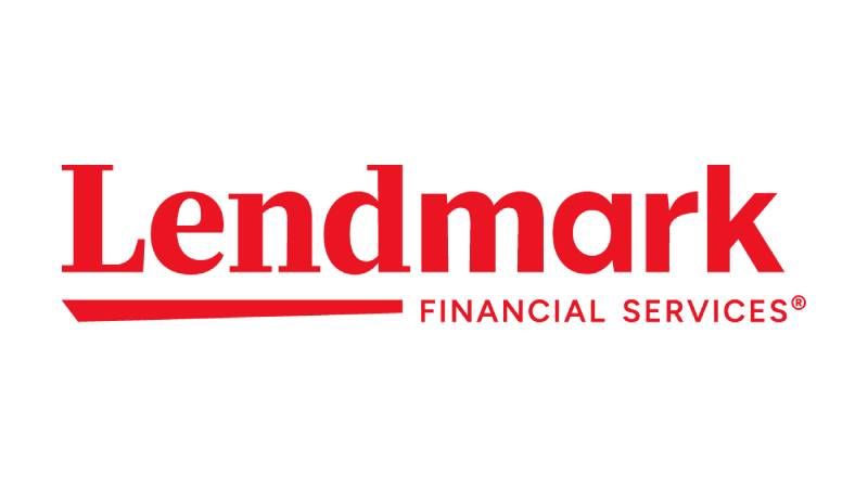 Lendmark Financial Services logo in red text on a white background