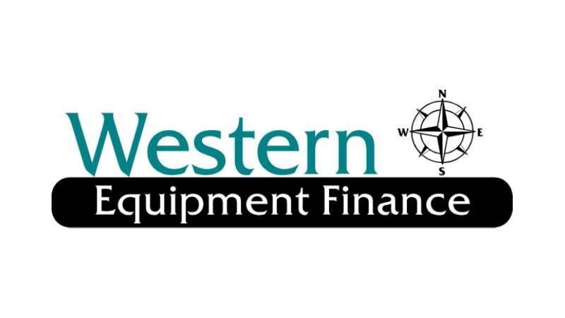 Western Equipment Finance logo with teal and black text and a compass icon