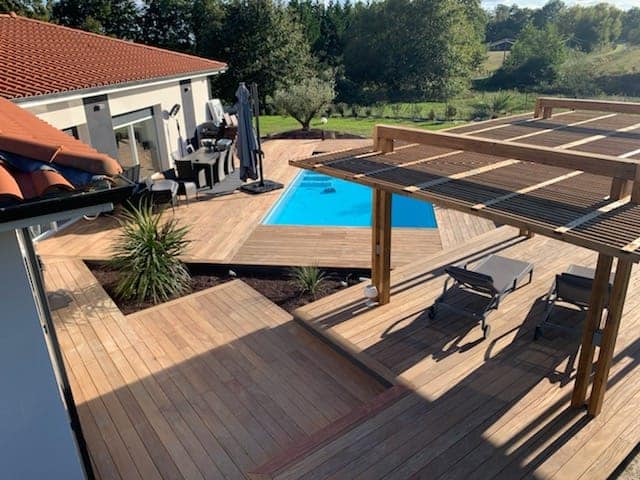 Création de terrasses en bois à Benquet