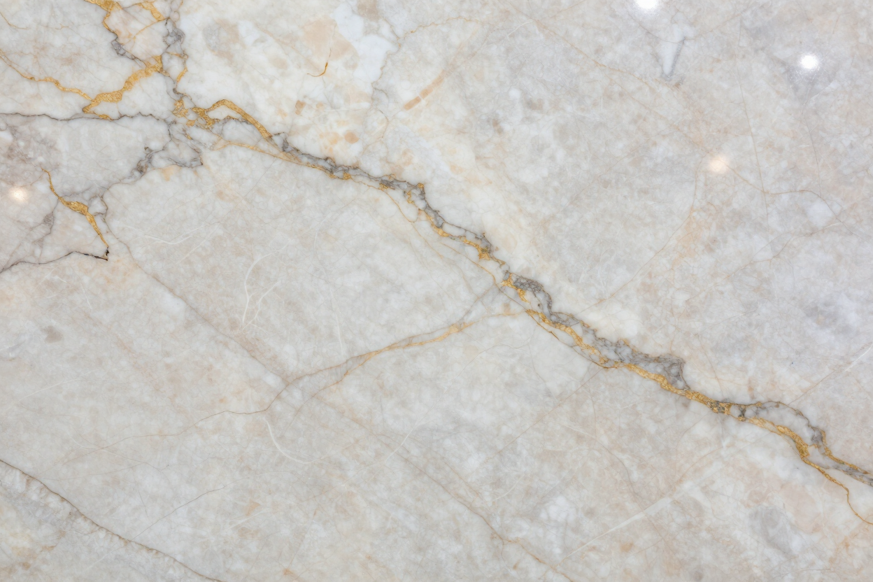 Quartzite countertop slab with veining