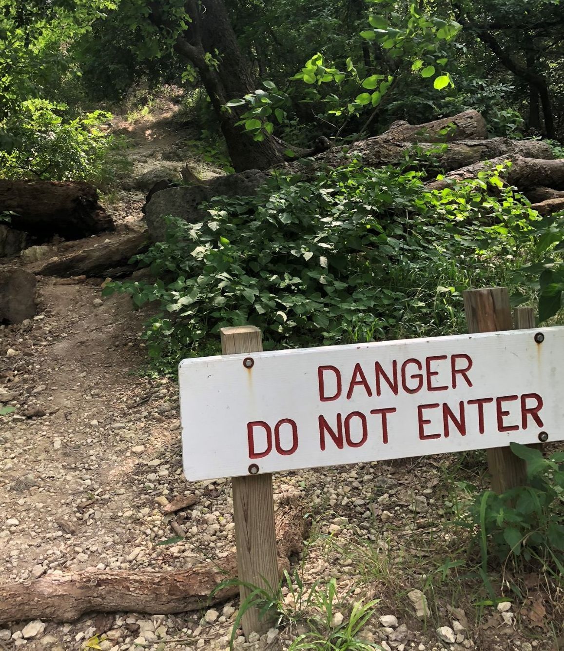 Warning sign that says