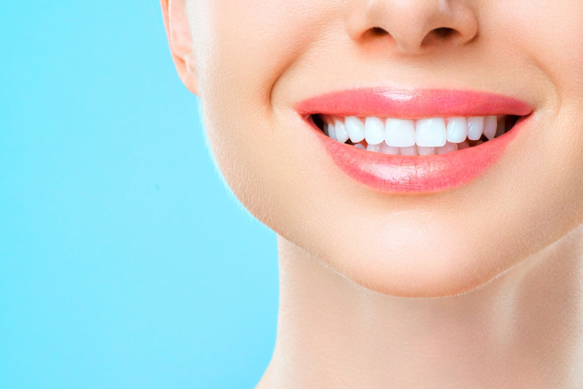 Up close of woman's smile