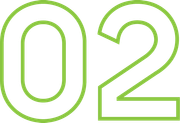 Green outlined number “02” on a white background