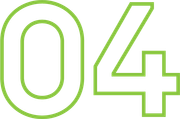 Green outlined number 04 on a white background