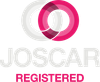 JOSCAR registered logo with pink and gray interlocking circles