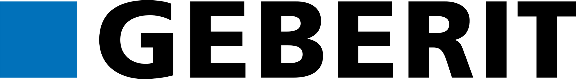The word geberit is written in black on a white background