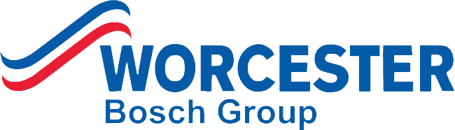 A blue and red logo for worcester bosch group