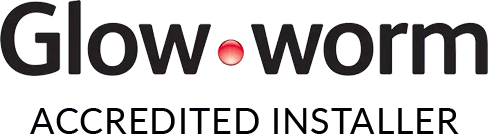 Glow worm accredited installer logo on a white background