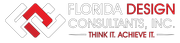 Logo: Florida Design Consultants, Inc. with interlocking geometric shapes in red and white. 