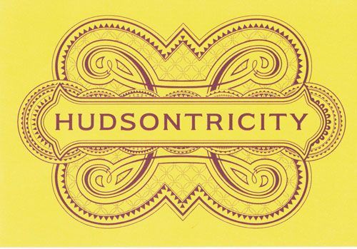 A yellow background with red design and red text reading Hudsontricity