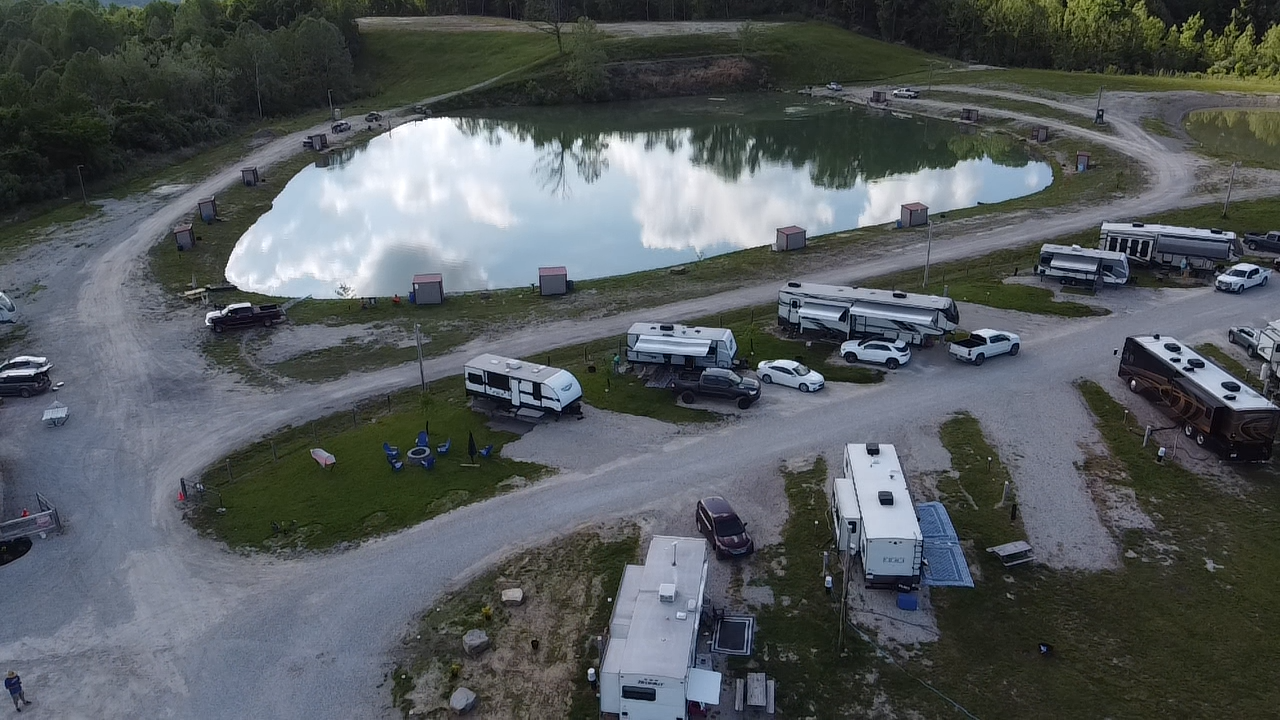 Drone shot of Sunset Oasis