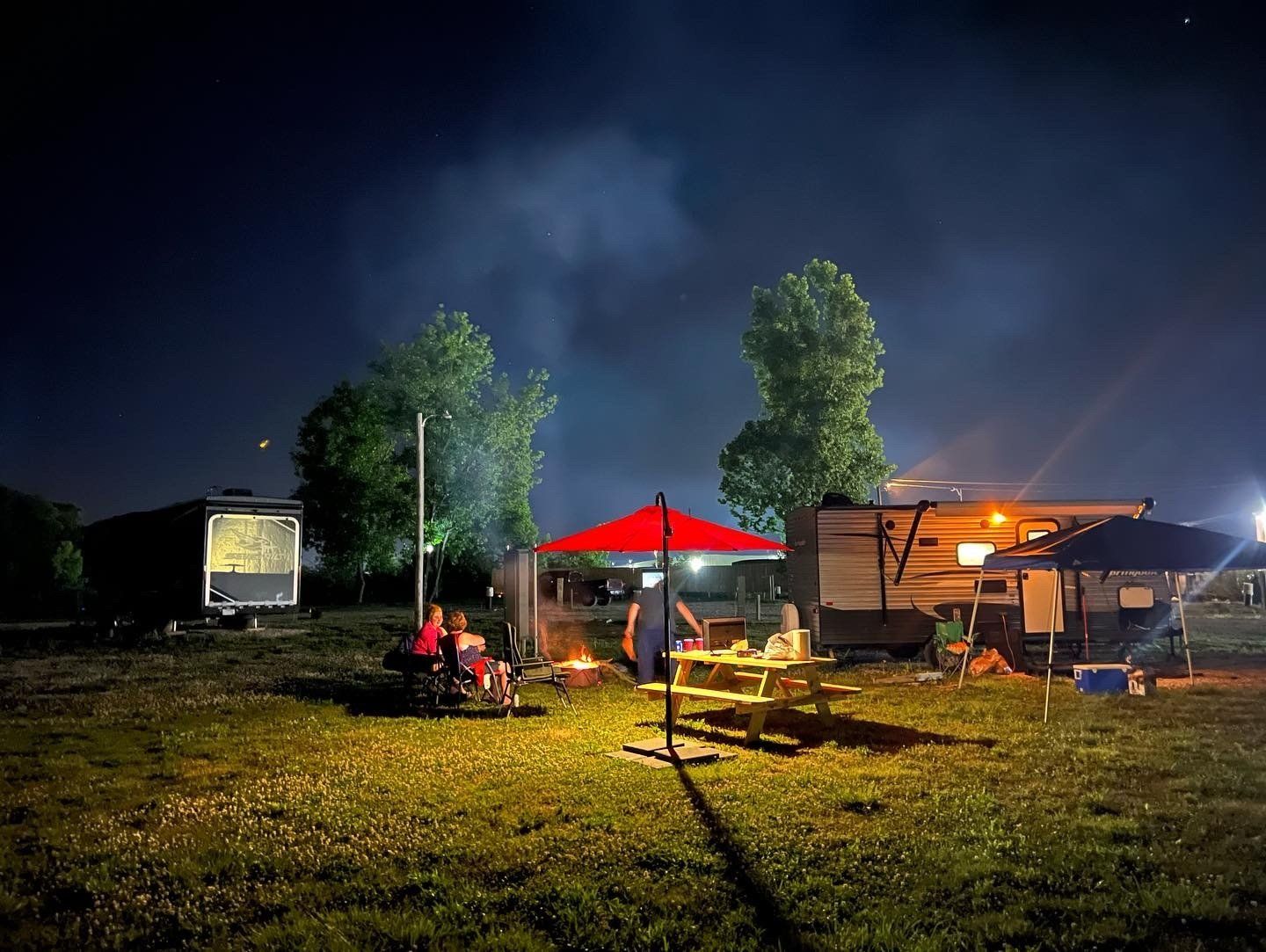 Campsite at night