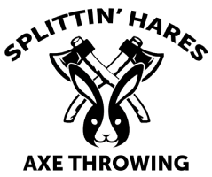 Splittin' hares axe throwing logo