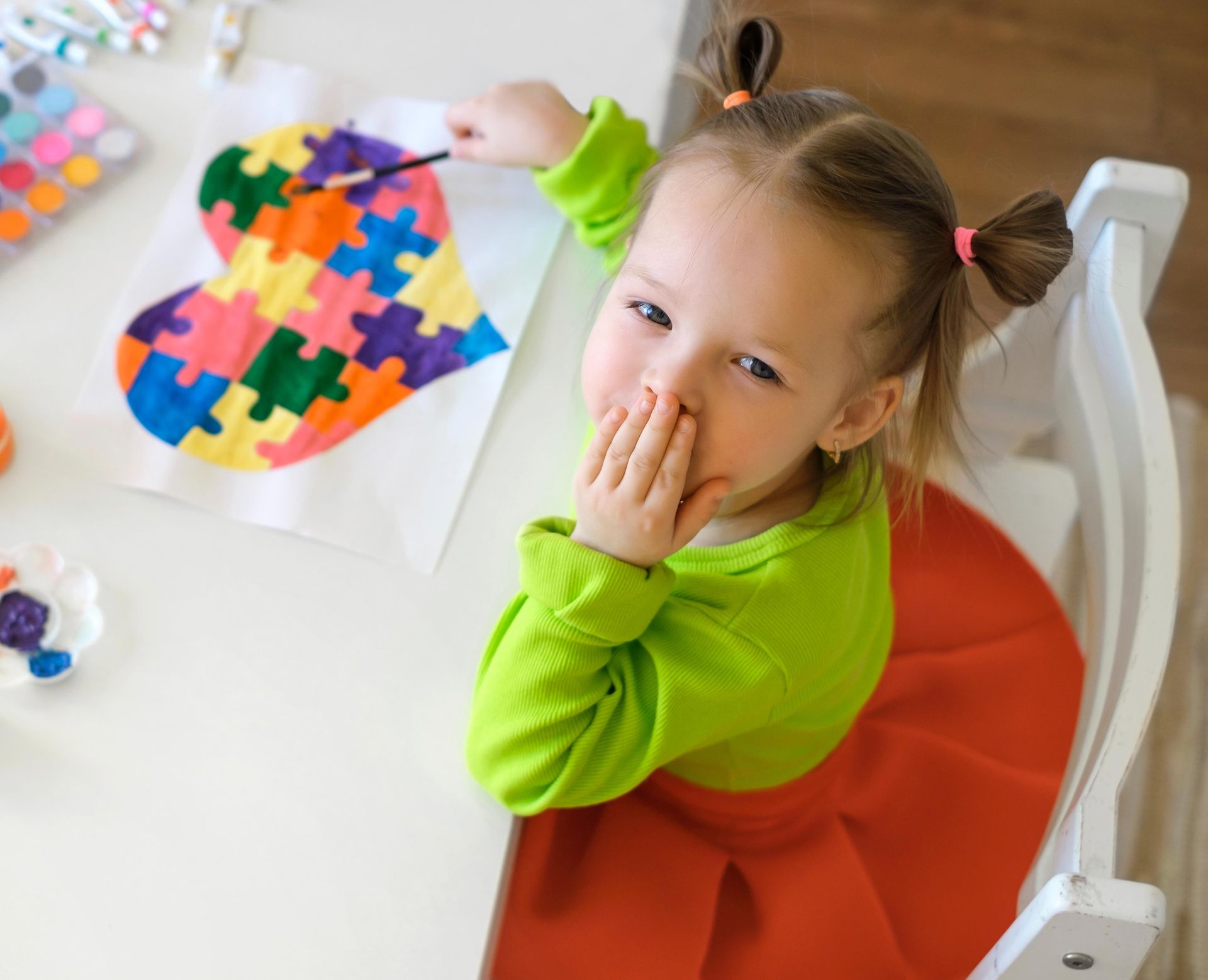 Little Girl Painting