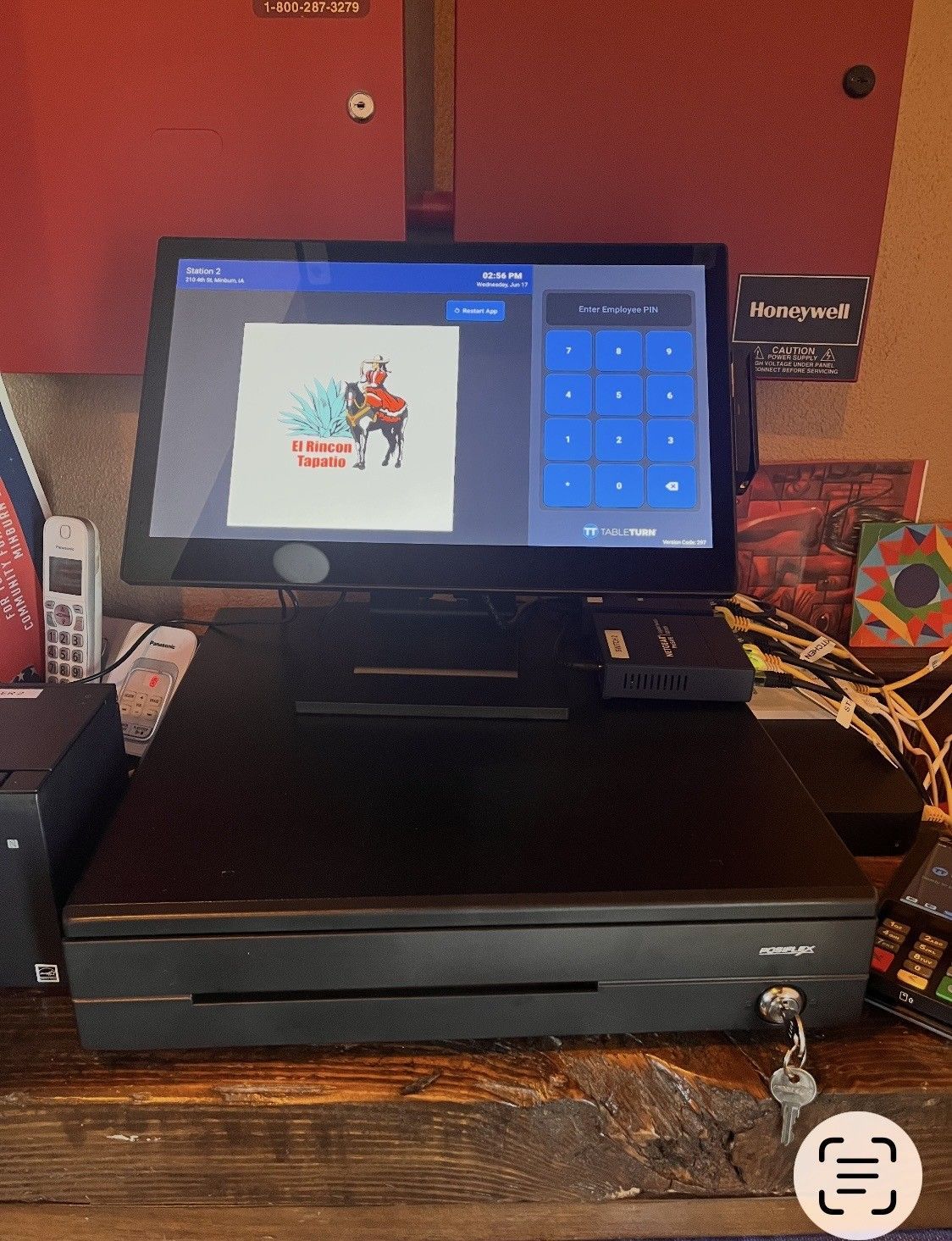Restaurant  in Minburn, Iowa with newly programmed Table Turn POS system installed by Pater Payment Company.