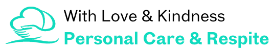 A logo for with love and kindness personal care and respite