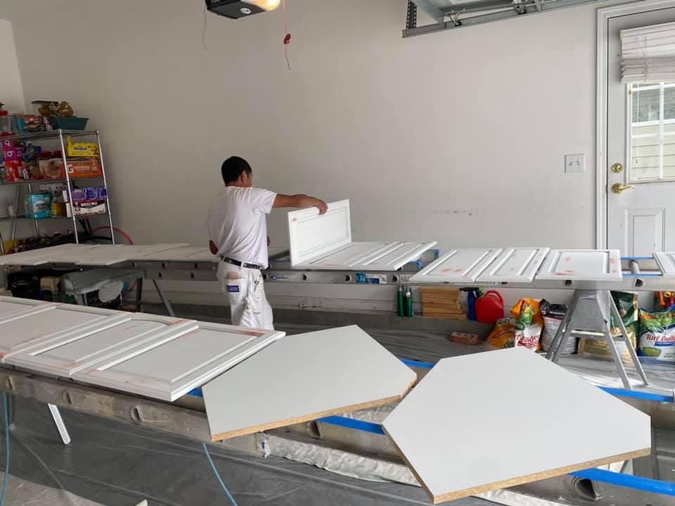 painting cabinets in garage
