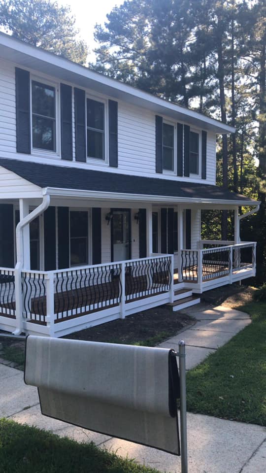 front porch after