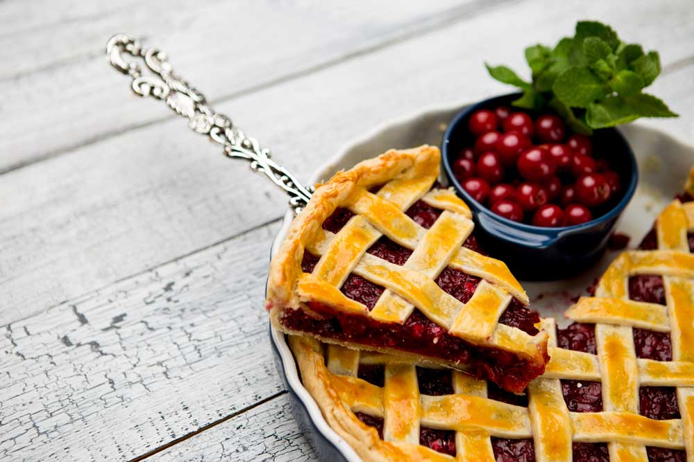 Homemade cherry pie