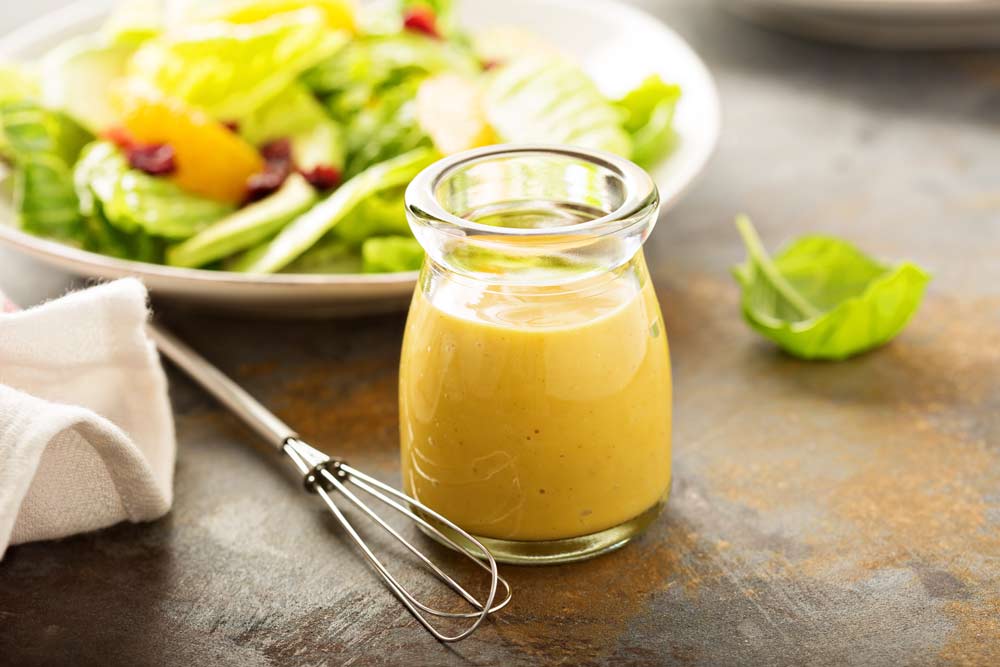 Homemade honey mustard salad dressing