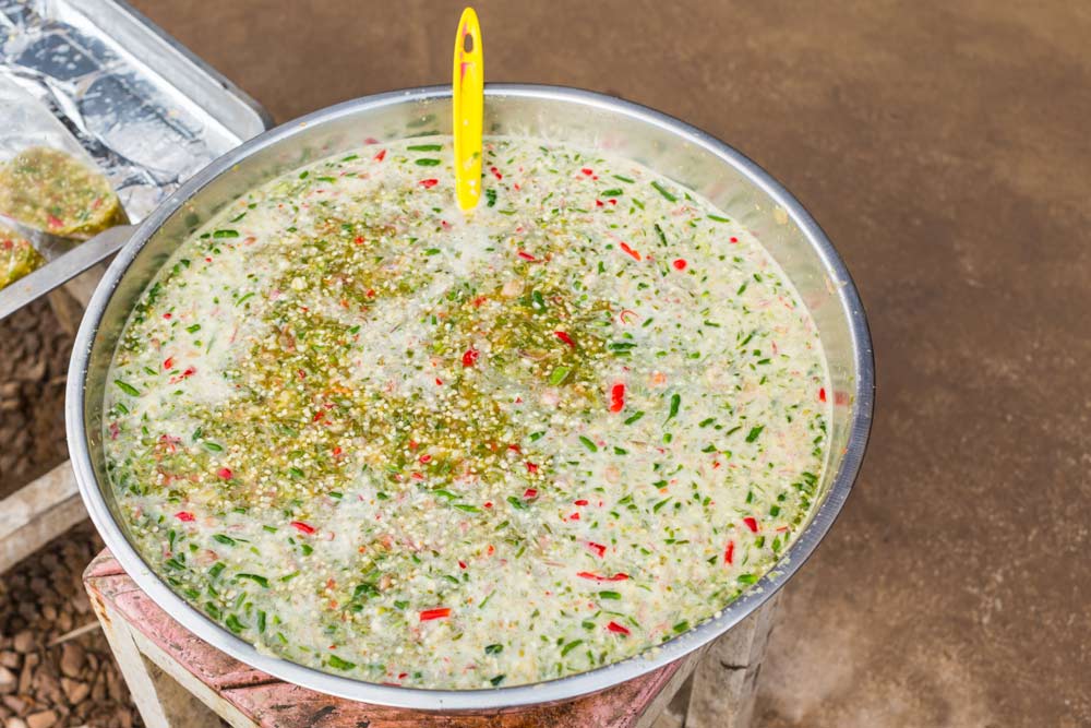 Seafood Sauce in basin , spicy sauce of seafood