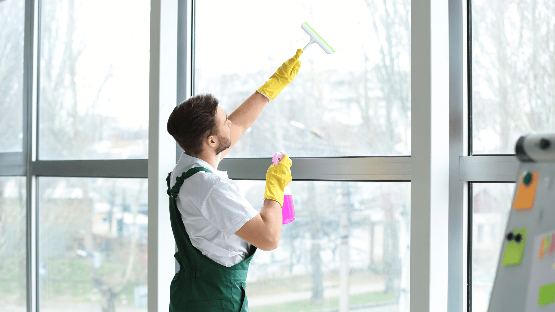 Glass window cleaning