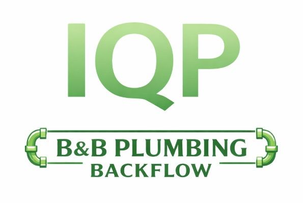 IQ Backflow Prevention text on a blue background.