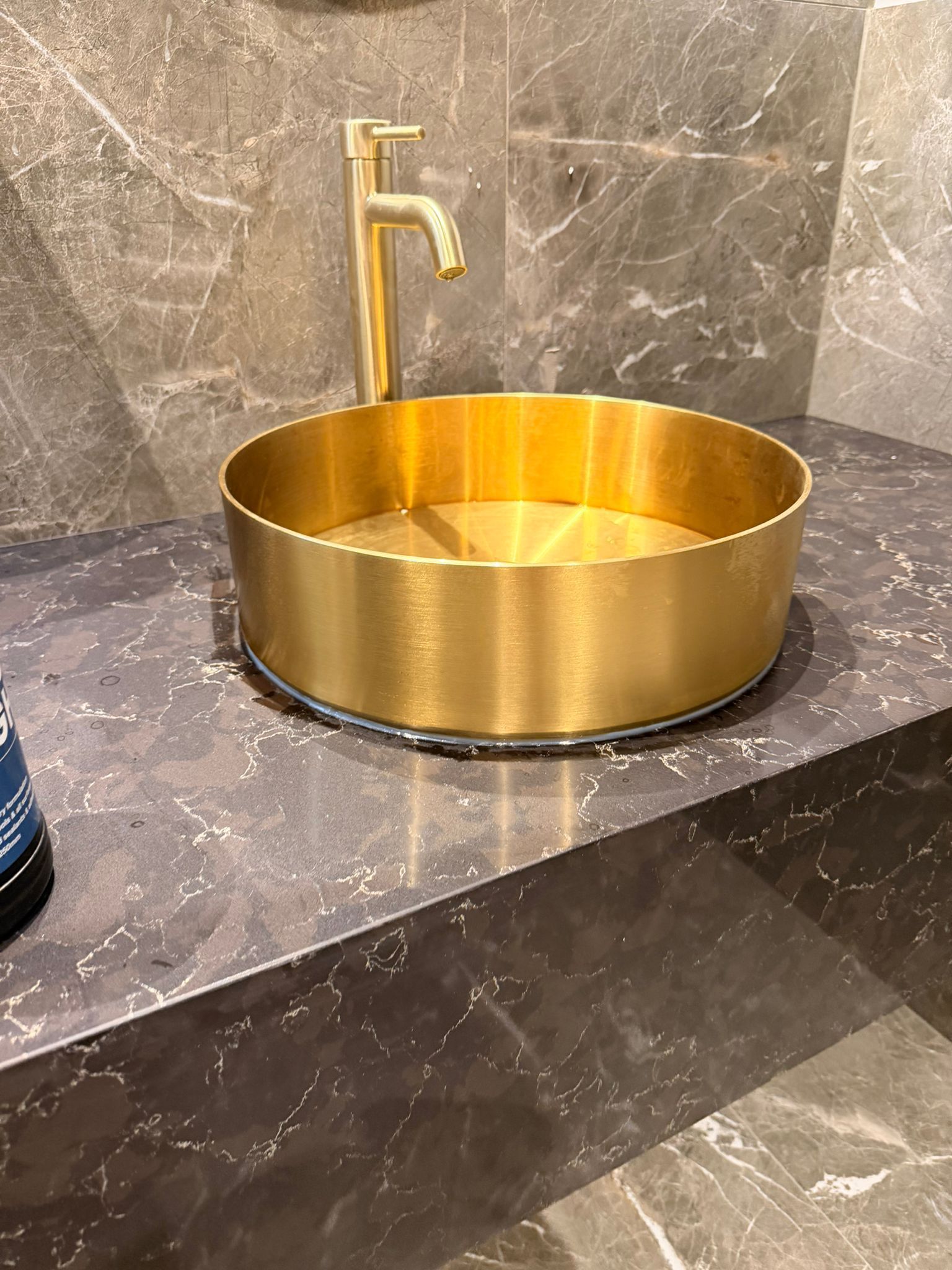 Golden stainless steel basin