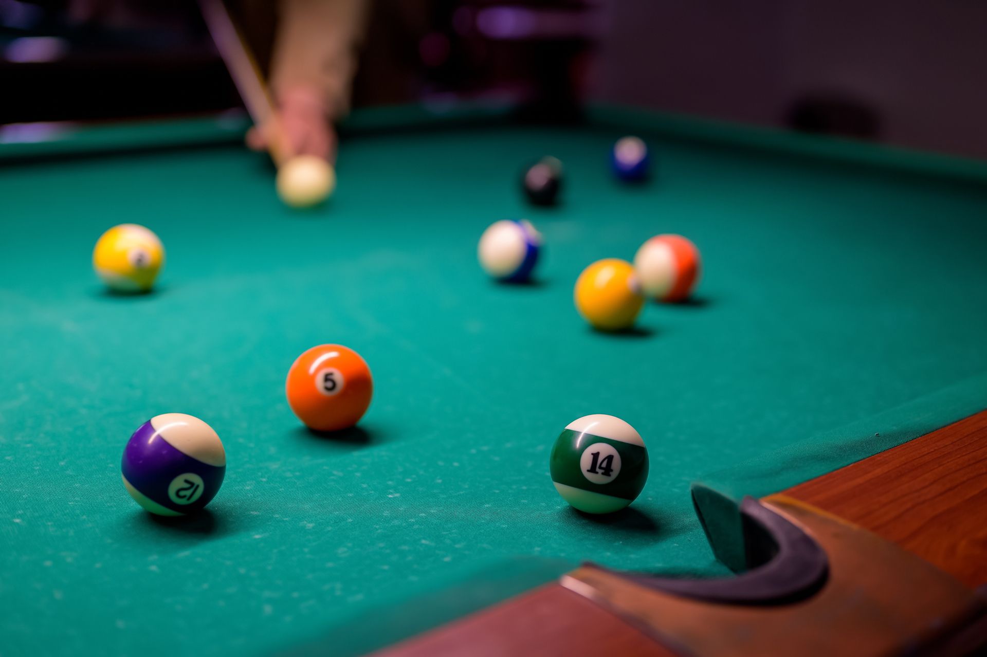 Fabric Pool Table in Dayton showroom