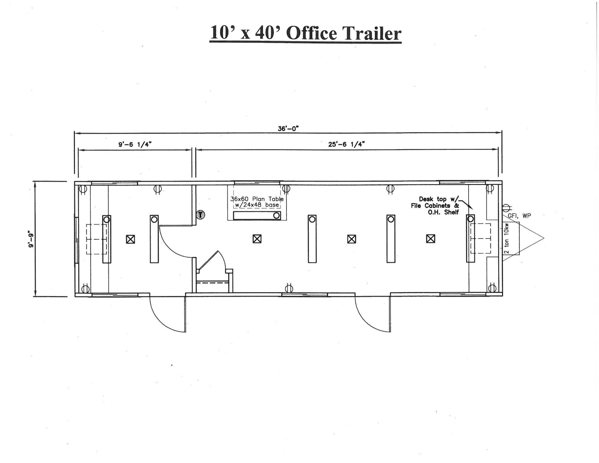 10×40 office trailer — Windber, PA — D. Edward Leasing